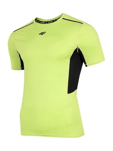 4F T-shirt funkcyjny w kolorze zielono-czarnym - Koszulki sportowe męskie - miniaturka - grafika 1