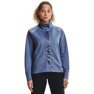 Kurtki damskie - Damska kurtka regeneracyjna UNDER ARMOUR Recover Tricot Jacket - niebieska - grafika 1