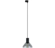 Lampy sufitowe - Żyrandol na lince do 3-fazowego systemu szynowego NEO 1xE27/15W/230V czarny/dym czarny - miniaturka - grafika 1