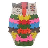 Puzzle - Drewniane Puzzle Zwierzątka Cyferki Litery MIX - miniaturka - grafika 1