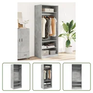 Szafy - The Living Store Szafa betonowa szara 80x50x200 cm materiał drewnopochodny - miniaturka - grafika 1