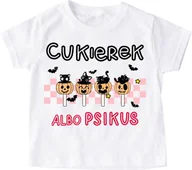 Koszulki dla dziewczynek - Koszulka na halloween dla dziecka cukierek albo psikus - miniaturka - grafika 1