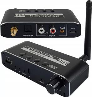 System przekazu sygnału AV Pawonik ODBIORNIK BLUETOOTH 5.0 KONWERTER AUDIO DAC TOSLINK 2X CINCH AUX BT + USB - Inne akcesoria audio-wideo - miniaturka - grafika 1