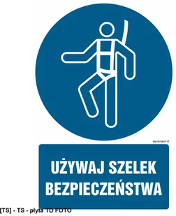 SIGNPROJECT GL011 - Używaj szelek bezpieczeństwa 300x450 - Tablice BHP - miniaturka - grafika 1
