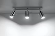 Lampy sufitowe - Sollux Lighting Plafon RING 3 chrom - miniaturka - grafika 1