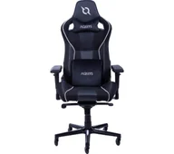 Fotele gamingowe - Aqirys Calypso Gamingowy do 160kg Skóra ECO Czarno-biały - miniaturka - grafika 1