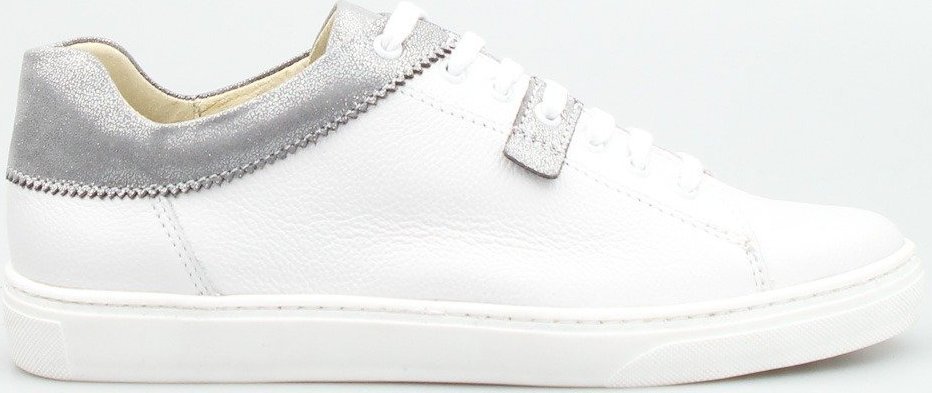 Clasicco Tenisówki skórzane z mieniącymi się wstawkami białe szare Classico-38