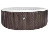 Baseny ogrodowe - VELACO Jacuzzi dmuchane SPA basen ogrodowy okrągły AVENLI NICE 204x70 cm w zestawie z pompą filtrującą i panelem sterowania kolor BRĄZOWY - miniaturka - grafika 1