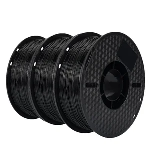 filament do druku 3D, średnica 1,75 mm, materiał przyjazny dla środowiska, wysoka jakość, 3 kg TPU czarny - Filamenty i akcesoria do drukarek 3D - miniaturka - grafika 1