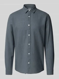 Koszula lniana o kroju slim fit z kołnierzykiem typu kent model ‘CAIDEN’ - Koszule męskie - miniaturka - grafika 1