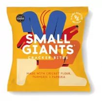 Small Giants Krakersy pieczone kurkuma-papryka wędzona z mąką ze świerszczy 40 g - Krakersy - miniaturka - grafika 1