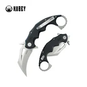 Noże - Nóż składany Kubey Mini Wrath Black G10, Beadblasted 14C26N by MUZI Design (KU262A) - miniaturka - grafika 1