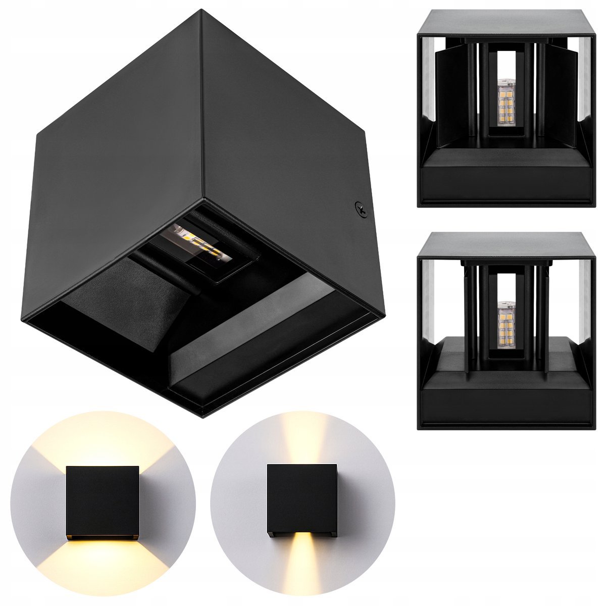 Kinkiet zewnętrzny lampa ogrodowa zewnętrzna elewacyjna ścienna G9 LED