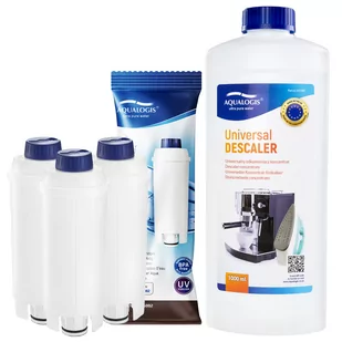 Zestaw Do Delonghi Filtr AL-S002 3szt, Odkamieniacz Uniwersalny Aqualogis 1L - Akcesoria i części do ekspresów do kawy - miniaturka - grafika 1