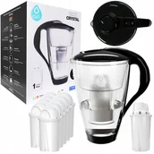Dzbanki filtrujące - Dafi Crystal 2L Szklany Dzbanek Filtrujący + Dafi Classic Wkład/Filtr Wody + 9X Wessper Aquaclassic Zamienny Wkład/Filtr Wody Do Dzbanków: Brita, Aq.. - miniaturka - grafika 1
