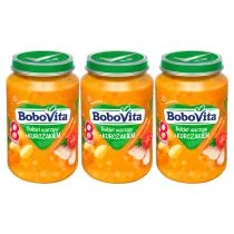 BoboVita Obiadek Bukiet warzyw z kurczakiem po 8 miesiącu Zestaw 3 x 190 g - Dania dla dzieci - miniaturka - grafika 1