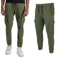 Odzież taktyczna i umundurowanie - Spodnie Alpha Industries Cotton Twill Jogger 116202 142 - Ciemnooliwkowe - miniaturka - grafika 1