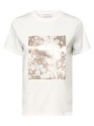 Koszulki i topy damskie - Calvin Klein - T-shirt damski, biały - miniaturka - grafika 1