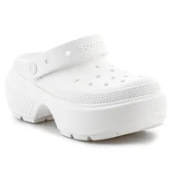 Klapki i japonki damskie - Klapki Crocs Stomp Clog 209347-0WV białe - miniaturka - grafika 1