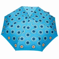 Parasole - Parasolka pełny automat Carbon Steel Skórzana Rączka - Wzór: blue-holes - miniaturka - grafika 1