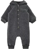 Pajacyki dla niemowląt - mikk-line Wełniany kombinezon w kolorze antracytowym - miniaturka - grafika 1