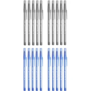 20 szt. x długopis BIC Round Stic Classic 1,0 mm: 10x niebieski + 10x czarny - Długopisy - miniaturka - grafika 1