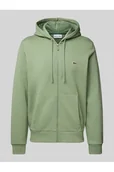 Bluzy męskie - Bluza rozpinana o kroju regular fit z mieszanki bawełny - Lacoste - miniaturka - grafika 1