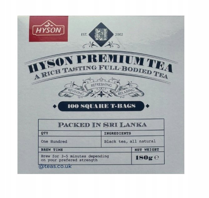 Herbata Czarna Ekspresowa Hyson 180g SRI LANKA PREMIUM TEA