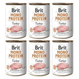 Brit Mono Protein indyk 6 x 400 g - Mokra karma dla psów - miniaturka - grafika 1