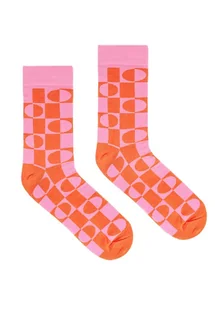 Pomarańczowe pomarańczki kolorowe skarpetki bawełna organiczna Kabak - Skarpetki męskie - miniaturka - grafika 1