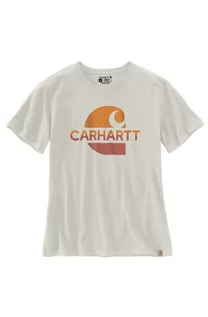 Koszulki sportowe damskie - Koszulka damska bawełniana Carhartt Heavyweight Fadded C Malt - grafika 1