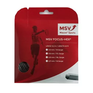 Naciąg do rakiety tenisowej MSV Focus Hex czarny set 12m. 1,27 mm. - Tenis ziemny - miniaturka - grafika 1