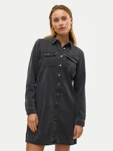 Vero Moda Sukienka jeansowa Jennie 10310968 Czarny Regular Fit - Sukienki - miniaturka - grafika 1