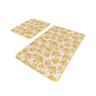 Żółte dywaniki łazienkowe zestaw 2 szt. 60x100 cm – Mila Home - Dywaniki łazienkowe - miniaturka - grafika 1