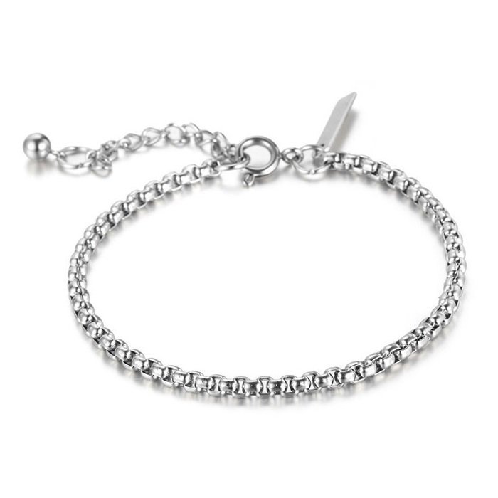 Bransoletka męska srebrna stal nierdzewna łańcuch