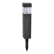 Lampy ogrodowe - Lampka solarna MARTIN kwadrat czarna POLUX - miniaturka - grafika 1