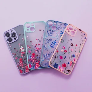 Design Case etui do iPhone 12 Pro Max pokrowiec w kwiaty jasnoniebieski - Etui i futerały do telefonów - miniaturka - grafika 7