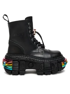 NEW ROCK Glany M-WALL083CCT-S8 Czarny - Glany damskie - miniaturka - grafika 1
