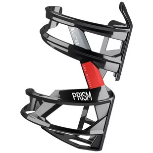 Koszyk bidonu ELITE Prism LEWY Glossy Red czarno-czerw - Akcesoria rowerowe - miniaturka - grafika 1