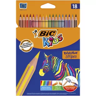 BIC Kredki Eco Evolution Stripes 14+4 kolory - Przybory szkolne - miniaturka - grafika 2