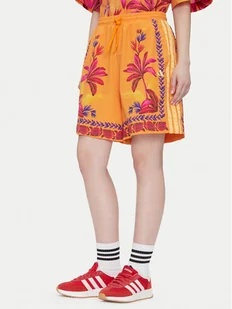 adidas Szorty sportowe FARM JD6289 Pomarańczowy Loose Fit - Spodenki damskie - miniaturka - grafika 1