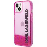 Etui i futerały do telefonów - Etui KARL LAGERFELD Liquid Glitter Elong do Apple iPhone 14 Plus Różowy - miniaturka - grafika 1