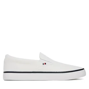 Tenisówki Tommy Hilfiger Th Hi Vulc Core Low Ii Slipon FM0FM05514 Biały - Trampki męskie - miniaturka - grafika 1