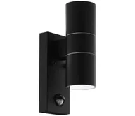 Lampy ogrodowe - Eglo 79545- LED Oświetlenie zewnętrzne z czujnikiem ARAPONGAS 2xGU10/2,8W/230V IP44 czarne - miniaturka - grafika 1