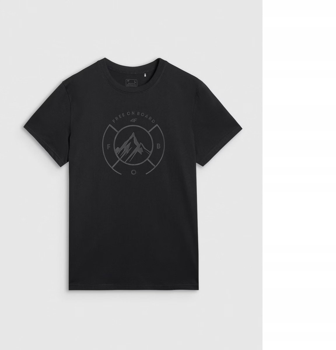 4F T-SHIRT MĘSKI M3138 GŁĘBOKA CZERŃ L