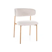 Krzesła - Krzesło tapicerowane ELTON D BREGO jasnobeżowe - miniaturka - grafika 1