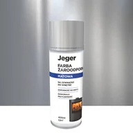 Farby i lakiery w sprayu - Lakier żaroodporny 0.4 l srebrny mat Jeger - miniaturka - grafika 1