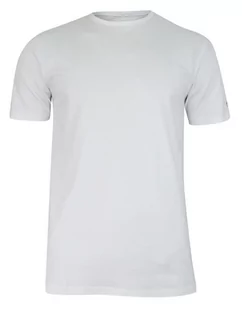 T-shirt Biały Gładki Bawełniany, Męski, Krótki Rękaw, U-neck -PAKO JEANS - Pako Jeans - Koszulki męskie - miniaturka - grafika 1
