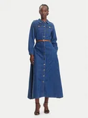 Sukienki - Fracomina Sukienka jeansowa FR25SD4004D417V6 Niebieski Regular Fit - miniaturka - grafika 1