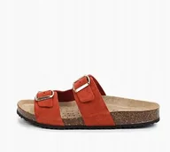 Klapki i japonki damskie - GEOX KLAPKI DAMSKIE SKÓRZANE POMARAŃCZOWE 36 ŻIH - miniaturka - grafika 1